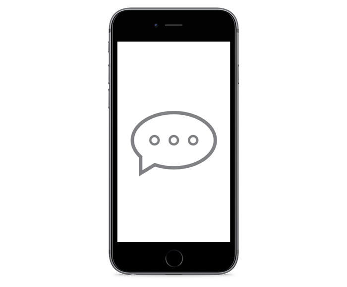 Dispositivo mostrando símbolo do SMS